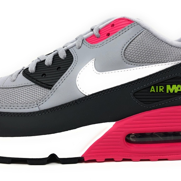 Nike Air Max 90 Essential Wolf Grey/Rush Pink Mens - Picture 2 of 8
